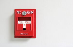 alarm, fire alarm, red